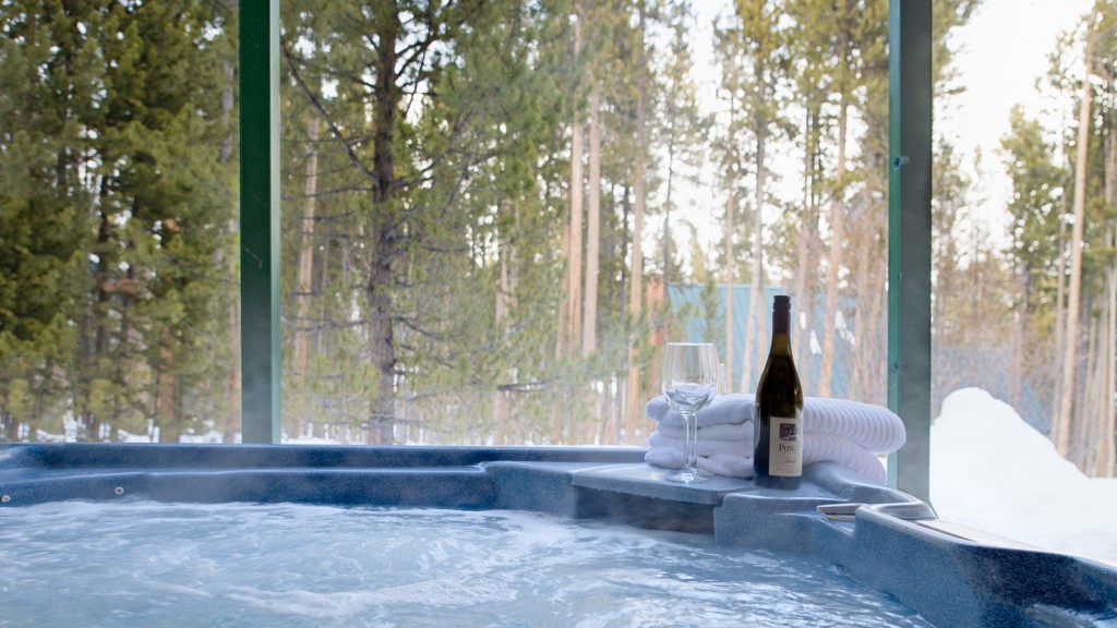 The hot tub at the cabin