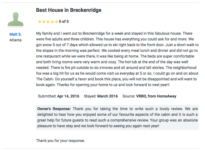 The Cabin Breckenridge guest review