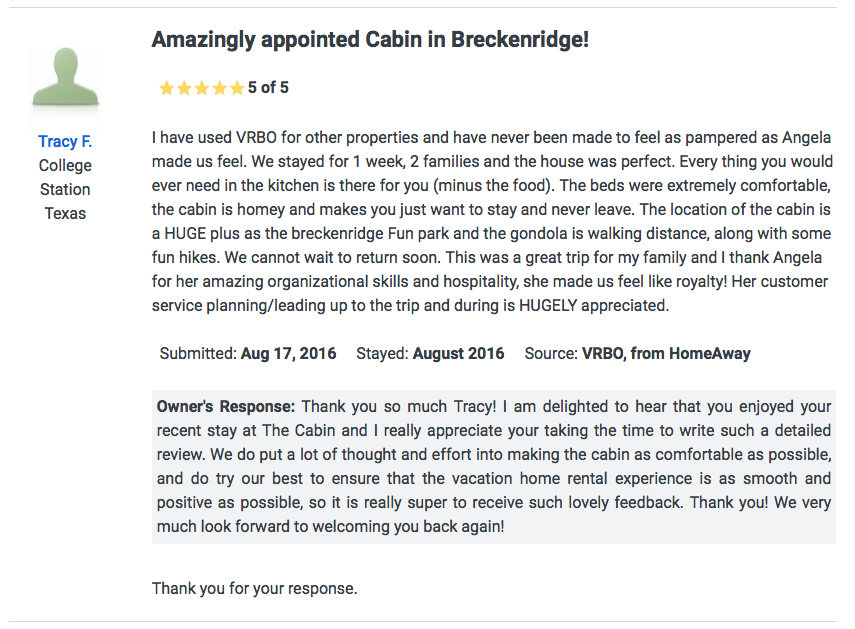 The Cabin Breckenridge guest review