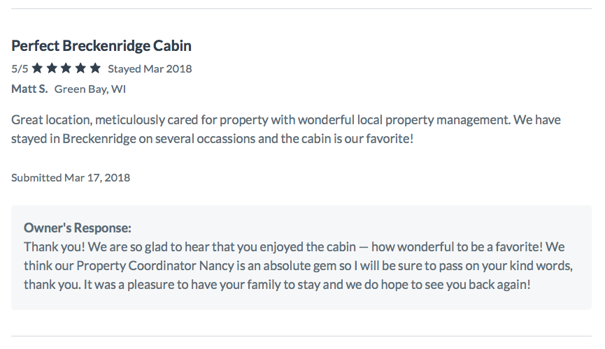 The Cabin Breckenridge guest review