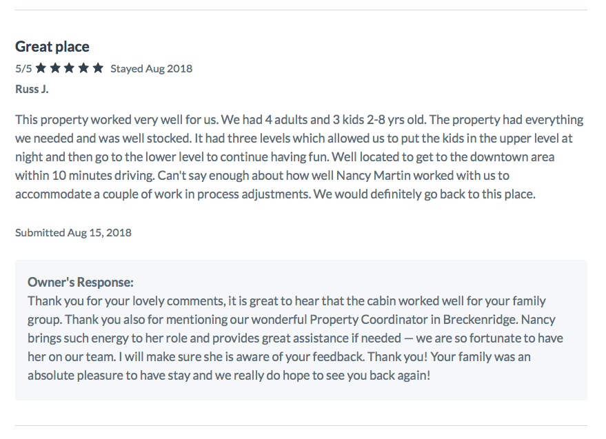 The Cabin Breckenridge guest review